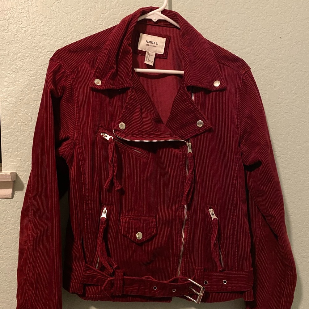 Red corduroy jacket